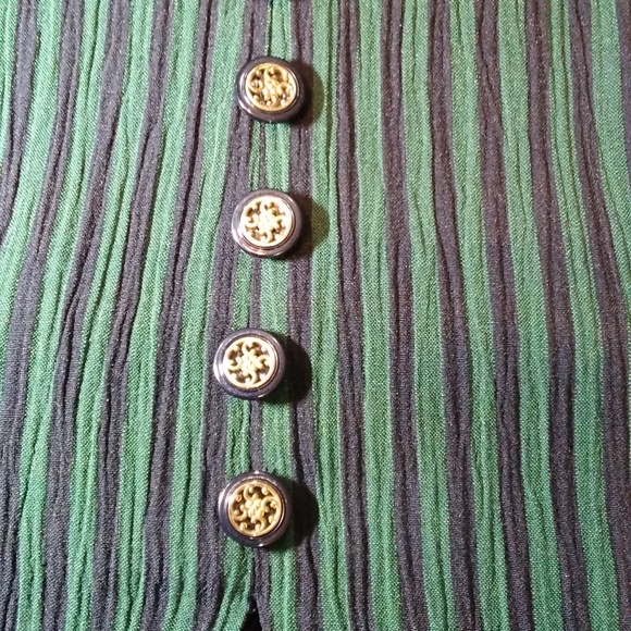 DBY Green Black Striped Women's Dress - Picture 9 of 9